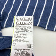 Load image into Gallery viewer, Boys M&amp;S, striped cotton henley bodysuit, FUC, size 0,