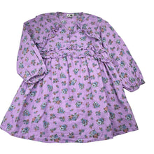 Load image into Gallery viewer, Girls COtton On, floral viscose / linen long sleeve dress, GUC, size 6, L: 56cm