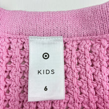 Load image into Gallery viewer, Girls Target, pink knitted cotton top, FUC, size 6,
