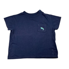 Load image into Gallery viewer, Boys Uniqlo, navy soft feel t-shirt, iguana, GUC, size 2,