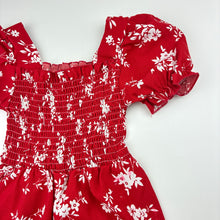 Load image into Gallery viewer, Girls lightweight, red &amp; white floral jumpsuit, FUC, size 3,
