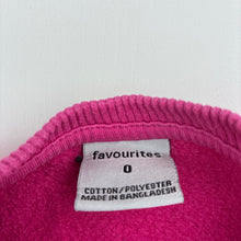 Load image into Gallery viewer, Girls Favourites, pink fleece lined sweater / jumper, FUC, size 0,