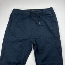 Load image into Gallery viewer, Boys Indie, navy stretch cotton jogger pants, elasticated, EUC, size 14,