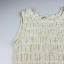 Load image into Gallery viewer, Girls Mango, cream crinkle sleeveless top, EUC, size 14,