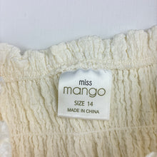 Load image into Gallery viewer, Girls Mango, cream crinkle sleeveless top, EUC, size 14,