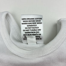 Load image into Gallery viewer, Unisex Target, white organic cotton bodysuit romper, GUC, size 0000,