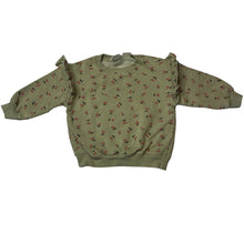 Load image into Gallery viewer, Girls Zara, fleece lined floral sweater / jumper, FUC, size 0,