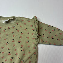 Load image into Gallery viewer, Girls Zara, fleece lined floral sweater / jumper, FUC, size 0,