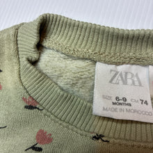 Load image into Gallery viewer, Girls Zara, fleece lined floral sweater / jumper, FUC, size 0,