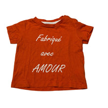 Load image into Gallery viewer, Unisex orange, cotton t-shirt, GUC, size 0,