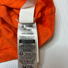 Load image into Gallery viewer, Unisex orange, cotton t-shirt, GUC, size 0,