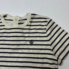 Load image into Gallery viewer, Unisex Petit Bateau, strriped cotton t-shirt, GUC, size 2,