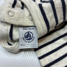 Load image into Gallery viewer, Unisex Petit Bateau, strriped cotton t-shirt, GUC, size 2,