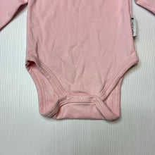 Load image into Gallery viewer, Girls Rupert &amp; Jane, pink cotton long sleeve bodysuit, EUC, size 000-00,