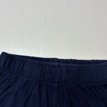 Load image into Gallery viewer, Unisex KID, navy cotton shorts, elasticated, *drawcord missing, elastic functional*, FUC, size 1,