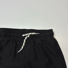 Load image into Gallery viewer, Boys Anko, black lightweight board shorts, elasticated, GUC, size 1,