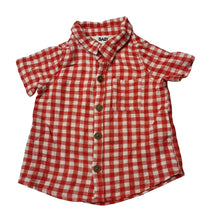 Load image into Gallery viewer, Boys Cotton On, checked viscose / linen short sleeve shirt, EUC, size 1,