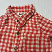 Load image into Gallery viewer, Boys Cotton On, checked viscose / linen short sleeve shirt, EUC, size 1,