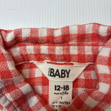 Load image into Gallery viewer, Boys Cotton On, checked viscose / linen short sleeve shirt, EUC, size 1,