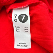 Load image into Gallery viewer, Unisex KID, red cotton t-shirt, EUC, size 7,