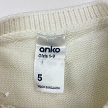 Load image into Gallery viewer, Girls Anko, knitted cotton cardigan, EUC, size 5,