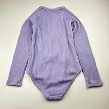 Load image into Gallery viewer, Girls Wave Zone, ribbed long sleeve swim one piece, EUC, size 7,