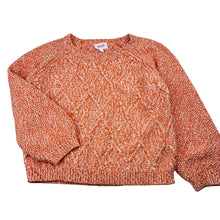 Load image into Gallery viewer, Girls Seed, orange and white knitted cotton sweater/jumper, GUC, size 6,