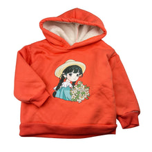 Load image into Gallery viewer, Girls Coral, fleece lined hoodie sweater, GUC, size 3,