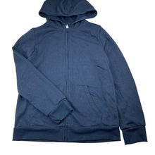 Load image into Gallery viewer, Unisex Anko, navy fleece lined zip hoodie sweater, EUC, size 14,