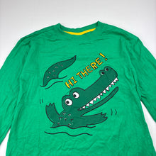 Load image into Gallery viewer, Boys Milkshake, green cotton long sleeve t-shirt, crocodile, EUC, size 8,