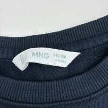 Load image into Gallery viewer, Girls MNG, navy organic cotton sweater/jumper, EUC, size 10,