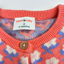Load image into Gallery viewer, Girls Jack &amp; Milly, knitted floral cotton long sleeve dress, GUC, size 0, L: 36cm