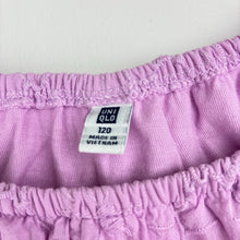 Load image into Gallery viewer, Girls Uniqlo, cotton dress, broderie trim, pockets, GUC, size 6, L: 64cm