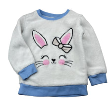 Load image into Gallery viewer, Girls Fleece, pyjama top, rabbit, pilling, FUC, size 2,