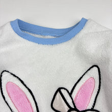 Load image into Gallery viewer, Girls Fleece, pyjama top, rabbit, pilling, FUC, size 2,