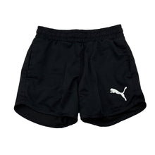 Load image into Gallery viewer, Girls Puma, black sports shorts elasticated, FUC, size 7-8,