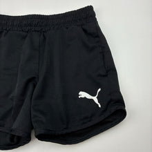 Load image into Gallery viewer, Girls Puma, black sports shorts elasticated, FUC, size 7-8,
