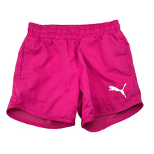 Load image into Gallery viewer, Girls Puma, pink sports/activewear shorts elasticated, GUC, size 7-8,