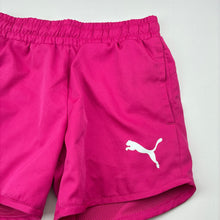 Load image into Gallery viewer, Girls Puma, pink sports/activewear shorts elasticated, GUC, size 7-8,