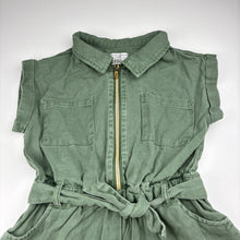 Load image into Gallery viewer, Girls MAX STUDIO, khaki lyocell/cotton/linen playsuit, GUC, size 8,