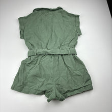 Load image into Gallery viewer, Girls MAX STUDIO, khaki lyocell/cotton/linen playsuit, GUC, size 8,