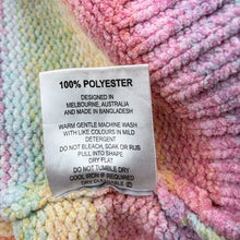 Load image into Gallery viewer, Girls Milkshake, rainbow stripe chenille knit cardigan, EUC, size 8,
