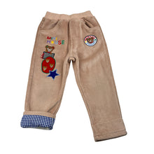 Load image into Gallery viewer, Unisex MIKI HOUSE, fleece lined velour corduroy pants elasticated, FUC, size 5,