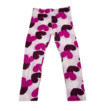Load image into Gallery viewer, Girls Mango, stretchy leggings, hearts, wash fade, FUC, size 5,