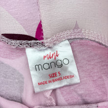 Load image into Gallery viewer, Girls Mango, stretchy leggings, hearts, wash fade, FUC, size 5,