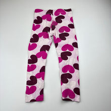 Load image into Gallery viewer, Girls Mango, stretchy leggings, hearts, wash fade, FUC, size 5,