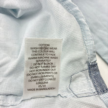 Load image into Gallery viewer, Boys Target, blue cotton long-sleeve shirt, light mark back right cuff, FUC, size 12,