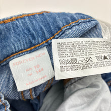 Load image into Gallery viewer, Girls Forever New, blue denim wide leg jeans adjustable, GUC, size 10,