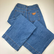 Load image into Gallery viewer, Girls Forever New, blue denim wide leg jeans adjustable, GUC, size 10,