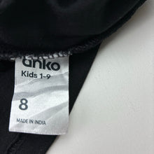 Load image into Gallery viewer, Unisex Anko, black cotton t-shirt/top, GUC, size 8,